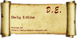 Dely Edina névjegykártya